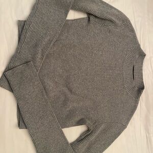 Brandy Melville Heather Gray Ribbed Sweater